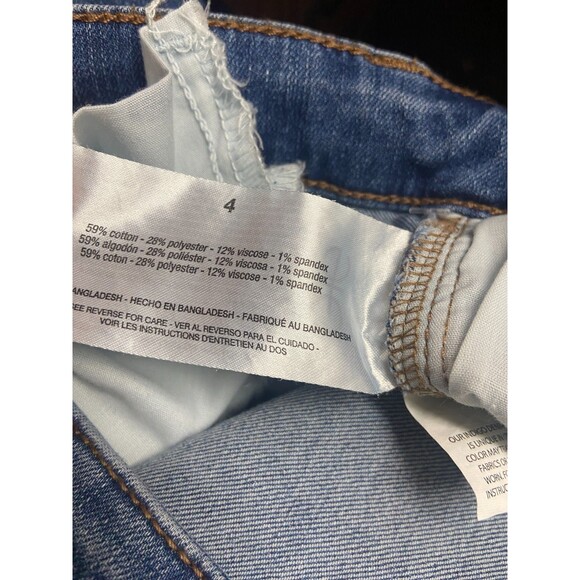 Ella Moss Cropped Jeans Womens 4 Blue Flat Front Wide Leg Slash Pockets Classic - Picture 9 of 10